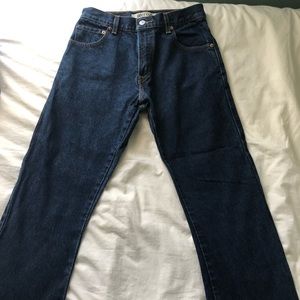 Vintage dark wash cropped Levi jeans
